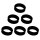 L-Style L-Ring 6er Pack Black