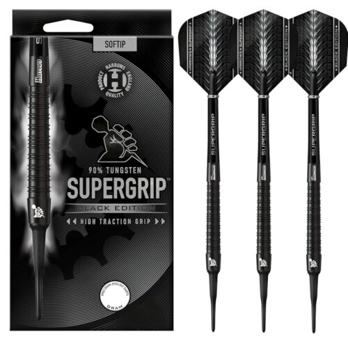 3er Set Softdarts Harrows Supergrip Black Edition