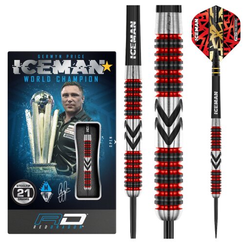 3er Set Steeldarts Red Dragon Gerwyn Price Firebird