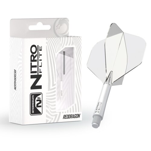 Red Dragon Nitro Flite No.2 White/Clear