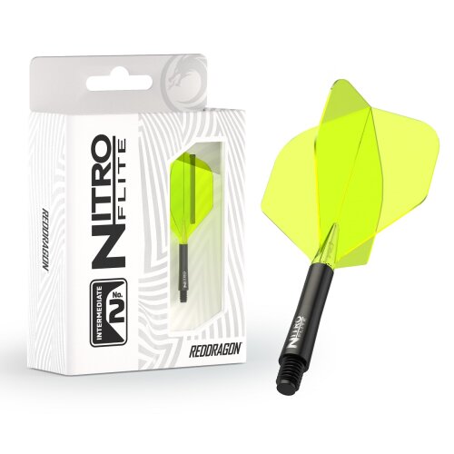 Red Dragon Nitro Flite No.2 Black/Yellow Inter - 22,5 mm