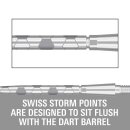 3xTarget Swiss Point Storm Onyx Silver 26mm 340129