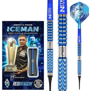 3er Set Softdarts Red Dragon Gerwyn Price Glacier