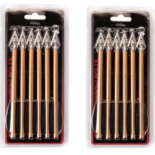 12er Set Armbrust-Bolzen Alu mit Jagdspitze